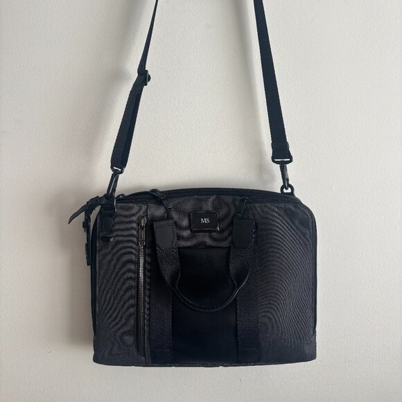 $550 Tumi Alpha Bravo Aviano Slim Black Nylon Leather Briefcase/ Laptop Bag - Picture 2 of 11